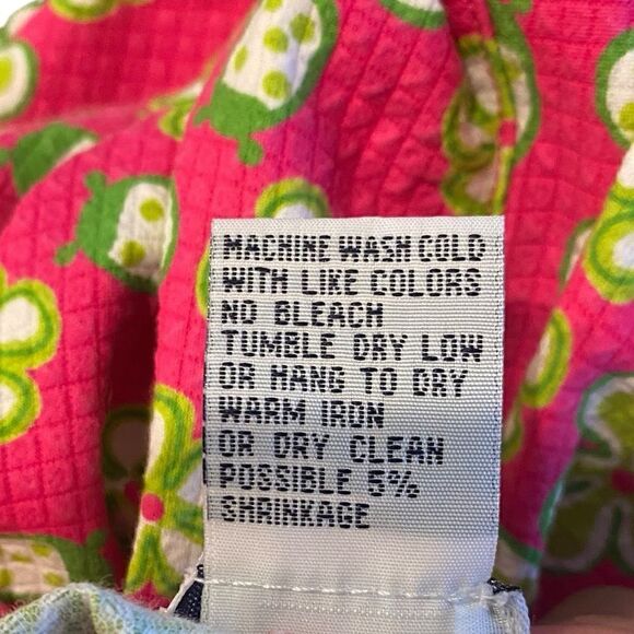 Lilly Pulitzer Sz 8 Pink Flower Power Dune Buggy Print Pocket Ankle Pants - Picture 5 of 6